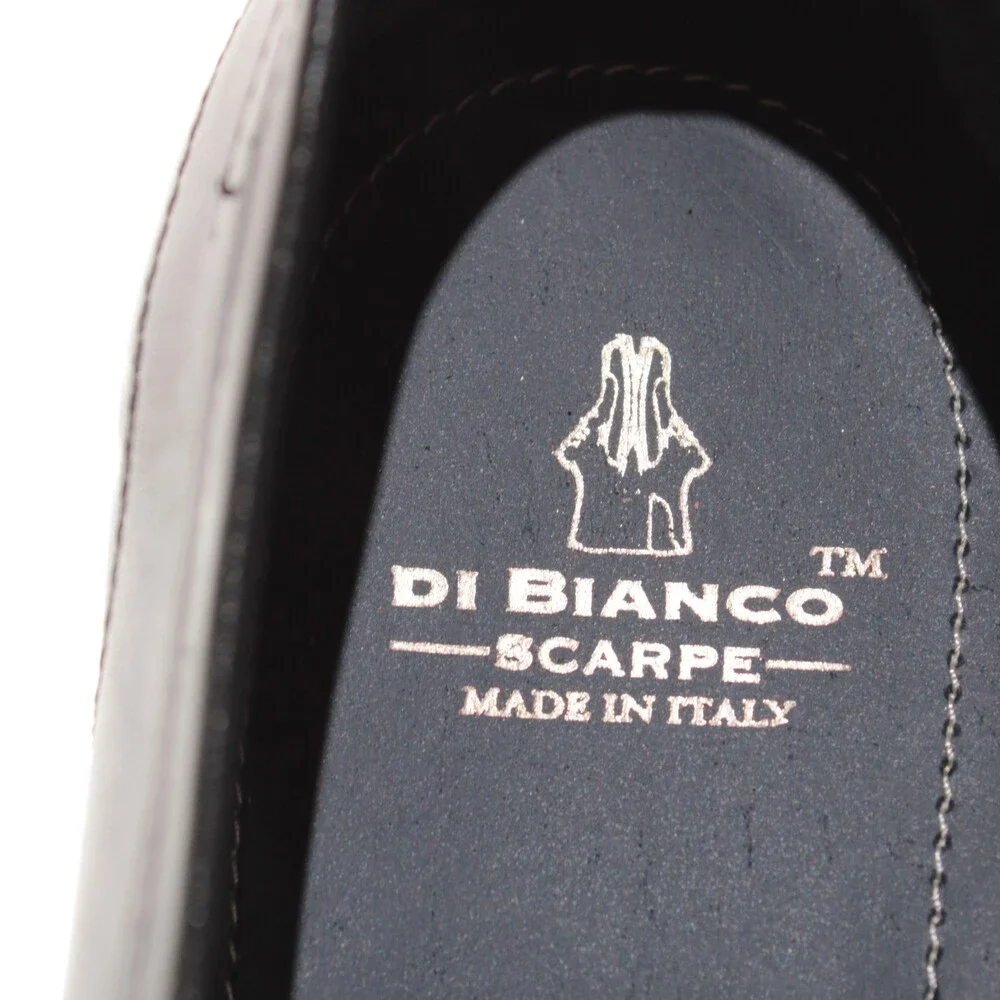 Di Bianco NWB Slip On Penny Loafers Size 7.5 US in Black Leather Made in Italy